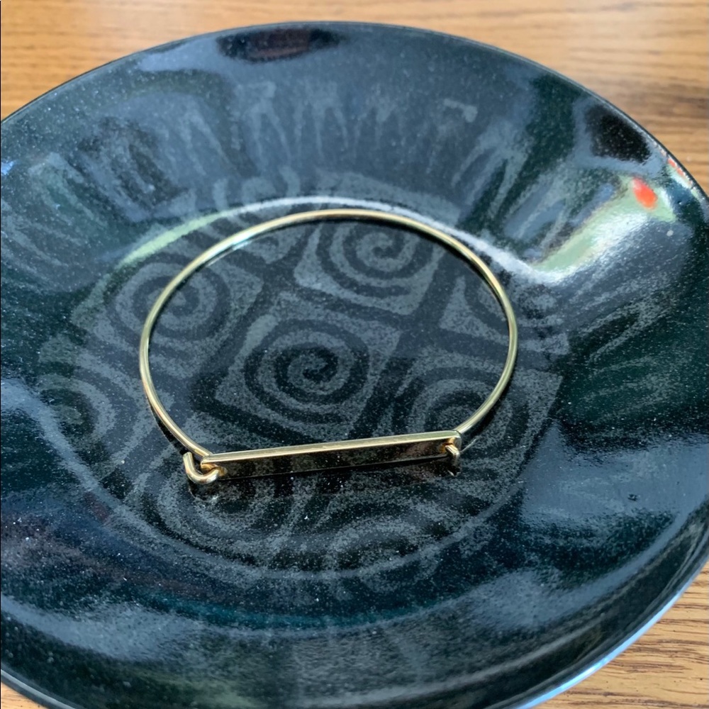 Delicate ID bangle bracelet